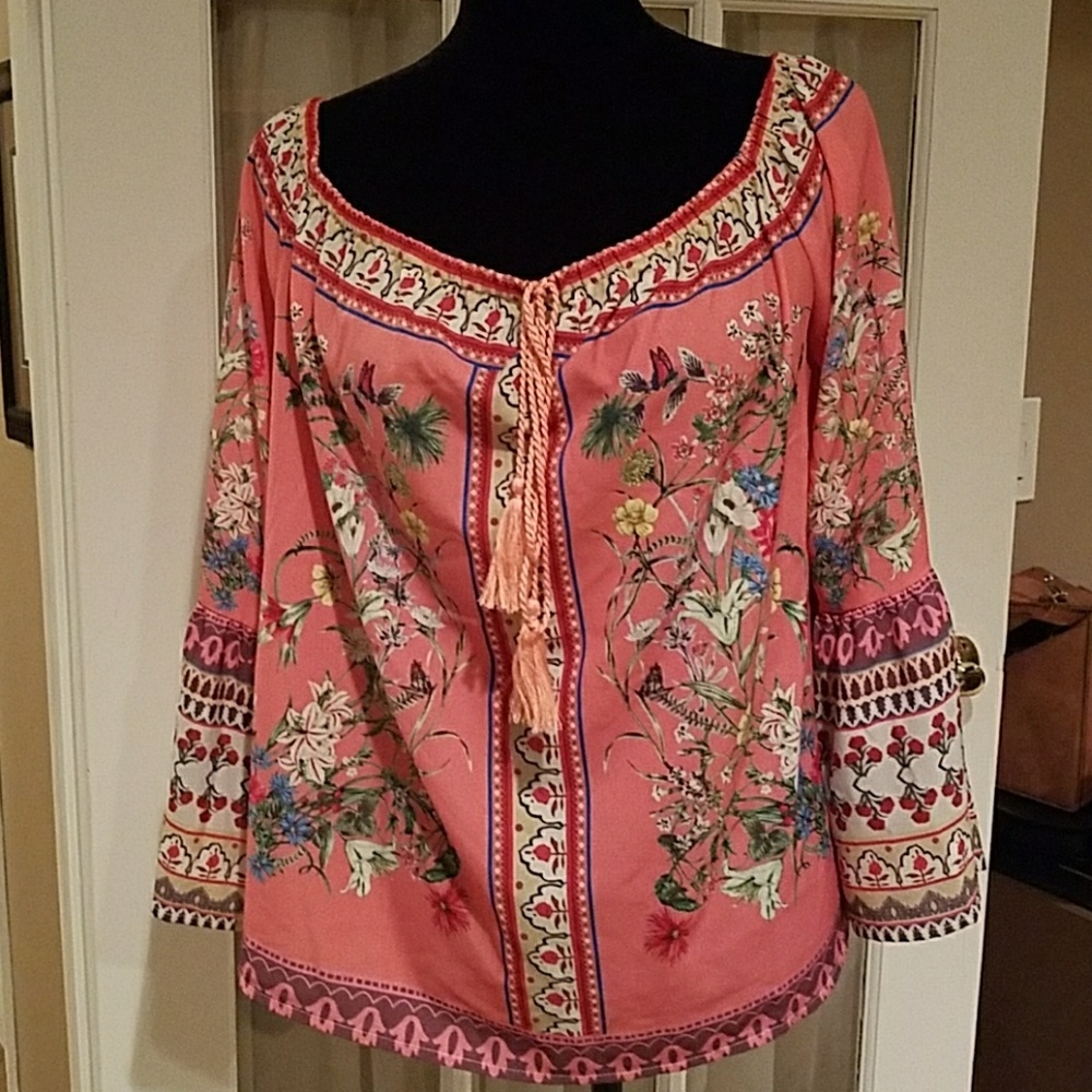 Umgee Floral Blouse